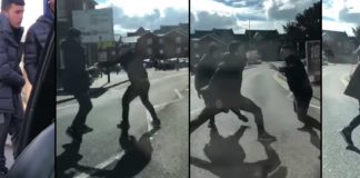 Tommy Robinson confronteert tuig dat op oude mensen hoest en spuugt tijdens de Covid-19 uitbraak