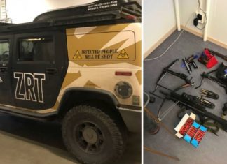 Zombiejagers gearresteerd met auto vol wapens in Zweden