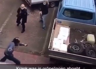 Duitse politie schiet een getinte met mes zwaaiende man neer