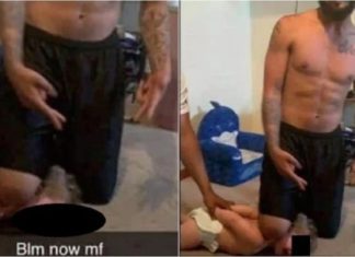 Amerikaanse politie onderzoekt foto van BLM-aanhangers die op de nek van een blanke baby knielen