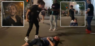 Zwarte BLM-aanhanger gearresteerd na het bewusteloos schoppen van een onschuldige blanke man