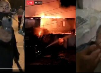 Gewelddadige aanvallen van BLM en Antifa, steken appartementen in brand waar “families binnenin zijn opgesloten”