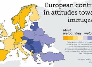 Acceptatie-index voor asielzoekers wereldwijd gedaald