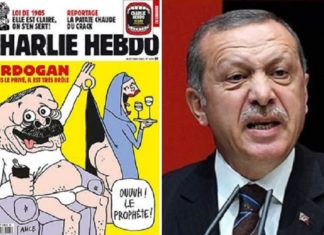 De aap in Ankara op de voorpagina van Charlie Hebdo na de aanval op Macron