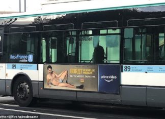 Moslims in Frankrijk beledigd door filmposters met uitgeklede Borat