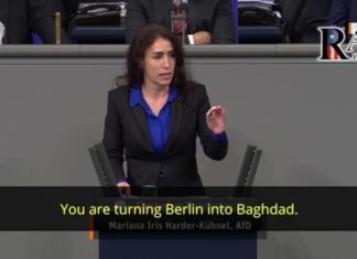 AfD politica haalt vernietigend uit naar Merkel-regime: “Jullie veranderen Berlijn in Bagdhad”