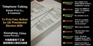 China klokkenluider onthult video’s en foto’s van vermeende valse VS-stembiljetten producties in China