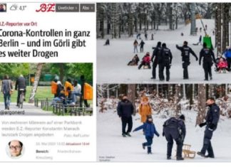 Duitse politie: bij drugsdealers zeven kleuren bagger schijten – en tegen kinderen die in de sneeuw spelen krachtig optreden