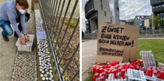 Duitse burgers: “Steken jullie je Corona-gedenkkaarsen maar zelf aan!”