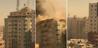 Israël maakt redactiegebouw van de internationale mainstream media met de grond gelijk