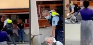 Geen mondkapje: Coronapolitie worstelt 77-jarige invalide man tegen de grond