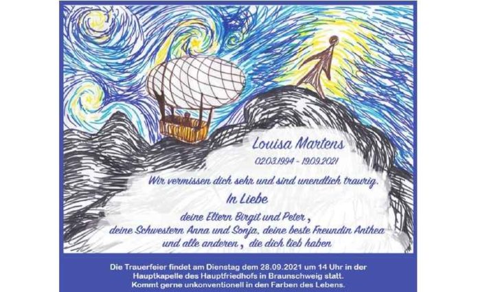 Louisa Martens rouwadvertentie