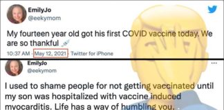 Twitter-timeline van moeder toont transformatie van pro-vax naar pro geïnformeerde toestemming na letsel aan tienerzoon door vaccinatie