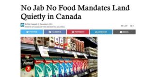 Geen prik geen eten mandaten landen stilletjes in Canada