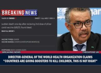 BREAKING – Directeur-generaal van de WHO zegt: “Landen geven boosters om kinderen te doden, dit is niet juist”