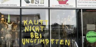 “Koop niet van de ongevaccineerden” Angstaanjagende slogan in Duitsland