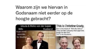 Ursula von der Leyen is de vrouw van de directeur van het Covid-vaccin