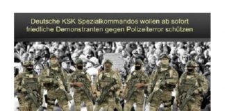 Duitse Speciale Strijdkrachten willen met onmiddellijke ingang vreedzame demonstranten met 700 veteranen beschermen tegen door de staat opgelegde politieterreur