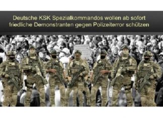 Duitse Speciale Strijdkrachten willen met onmiddellijke ingang vreedzame demonstranten met 700 veteranen beschermen tegen door de staat opgelegde politieterreur