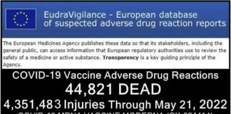 44.821 doden en 4.351.483 gewonden na COVID-19 vaccins in Europese gegevensbank van bijwerkingen terwijl steeds meer Pfizer-fraude aan het licht komt