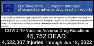 Officiële overheidsgegevens vermelden 74.783 doden en 5.830.235 gewonden na COVID-19 vaccins in de V.S. en Europa