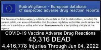 45.316 doden en 4.416.778 gewonden na COVID-19 vaccins in Europese gegevensbank van bijwerkingen – Sudden Adult Death Syndrome (SADS) is nieuwe categorie om sterfgevallen door vaccins te ontkennen