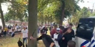 Nederlandse boeren brengen tank naar mestprotest; agenten schieten op tractor – VIDEO’S UPDATE!