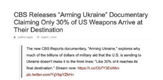 CBS verwijdert “30% van de door het Westen aan Kiev geleverde wapens bereikt de frontlinie” documentaire, zegt dat de regering van de VS hen dat verteld heeft