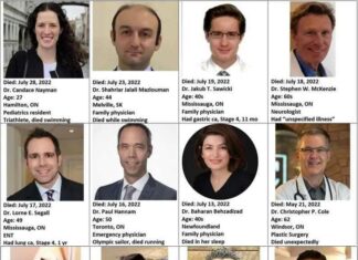 Veertien jonge Canadese dokters sterven na het krijgen van de prik. Normaal zouden dat er ~0 zijn in 30 jaar