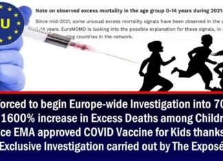 EU gedwongen Europees onderzoek te starten naar 700% tot 1600% toename van sterfgevallen onder kinderen sinds EMA COVID-vaccin voor kinderen heeft goedgekeurd