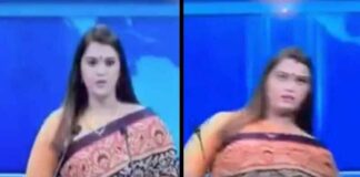 Schokkende video: Indiase omroepster stort in tijdens reportage over koningin Elizabeth
