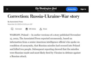 Associated Press corrigeert haar valse bericht dat WO3 had kunnen ontketenen