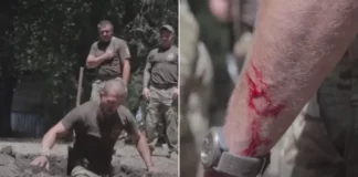 Twitter staat neonazistische “Bloed & Bodem” rituelen van Azov-regiment toe om oorlog met Rusland in te luiden – maar verbant Ye voor het plaatsen van religieus eenheidssymbool.