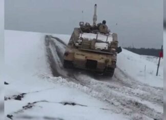 De Amerikaanse Abrams gevechtstank is niet wintergeschikt (Video)
