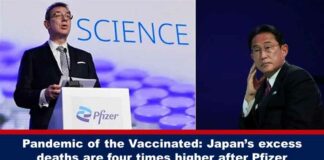Pandemie van de gevaccineerden: Het sterftecijfer in Japan is vier keer zo hoog na Pfizer “booster” prikken