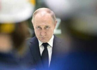Vladimir Poetin vraag & antwoord gesprek met Russische oorlogscorrespondenten