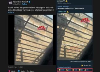Israëlische soldaten overrijden Palestijnse burger met bulldozer, Israëli’s lachen erom op social media