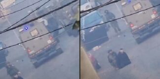 Kijk: Israëlische troepen gefilmd terwijl ze geblinddoekte gevangene als menselijk schild gebruikten op de Westelijke Jordaanoever