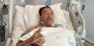 Arnold Schwarzenegger, die de ongevaccineerden ‘Schmucks’ noemde, heeft pacemaker gekregen na 3 openhartoperaties