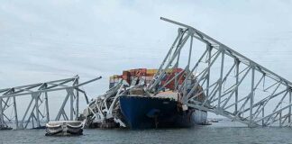 VS krijgt verhaal niet kloppend over terreurwaarschuwing aan Moskou, terwijl instorting Baltimore brug treffende metafoor lijkt voor Amerika