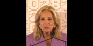 “Het was spectaculair!” – Jill Biden prijst walgelijke anti-christelijke Olympische ceremonie in verachtelijke toespraak (VIDEO)