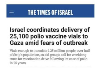 Vaccinatiecampagne in Gaza: Uitroeiing van polio of overgang naar bio-oorlogsvoering?