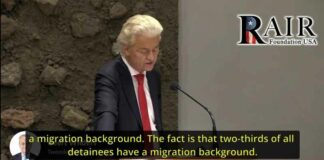 Geert Wilders verwerpt racisme beschuldigingen: ‘Ik noem alleen feiten: meer dan de helft van de verdachten van misdrijven zijn migranten, tweederde van de gevangenen is van buitenlandse afkomst’ (video)