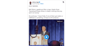 Mel Gibson: Hollywood wordt beheerst door ‘kwaadaardige’ pedofielen die ‘op onze jongeren azen’