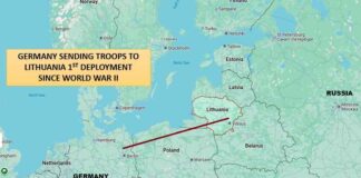 In de laatste escalatie verplaatsen Duitse troepen zich naar de Russische grens in Litouwen, voor het eerst na de Tweede Wereldoorlog