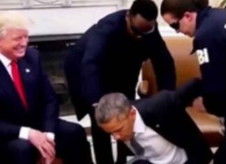 Trump zet internet in vuur en vlam met video waarin Obama wordt gearresteerd door FBI-agenten en in de gevangenis wordt gegooid