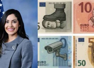 Amerikaans congreslid publiceert eurobankbiljetten “zoals ze er echt uit zouden moeten zien”
