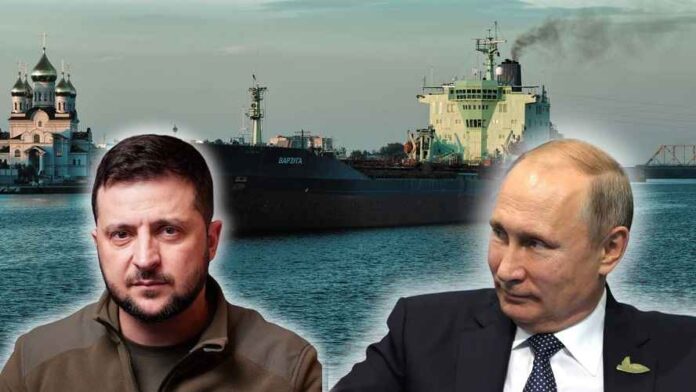 Zelensky-Poetin-schip