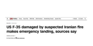 Een F-35 is zojuist “beschadigd“ geraakt boven Iran
