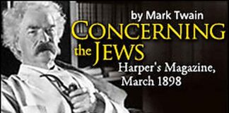 Mark Twain – Het joodse monopolie op alles is de oorzaak van antisemitisme